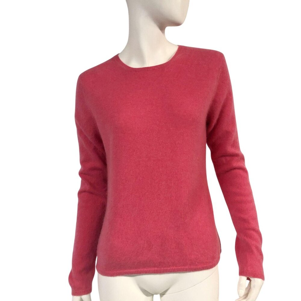 Folio New York Pink 100% Cashmere Sweater Womens Size M Medium